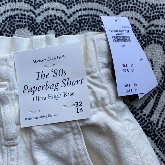 BNWT Abercrombie denim paper bag shorts - Picture 12 of 13